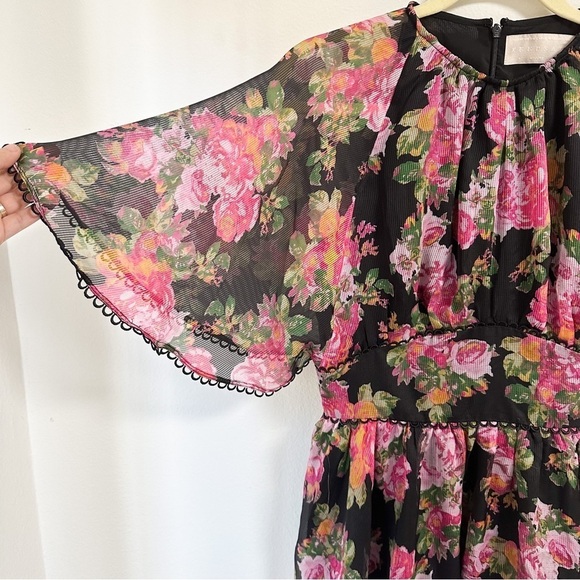 Keepsake the label black floral flowy mini dress - Picture 2 of 6